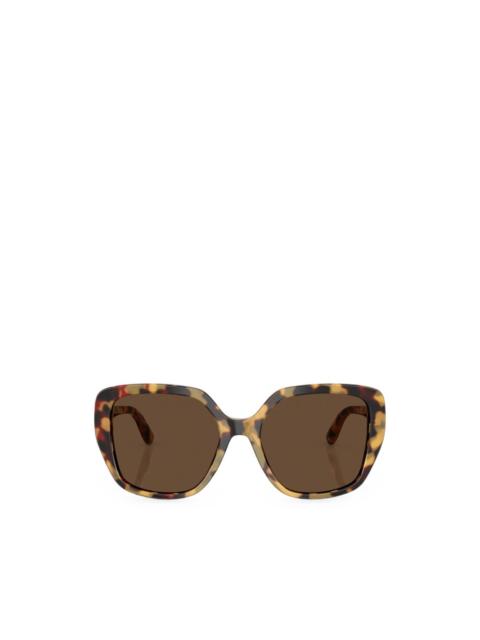 Dolce & Gabbana tortoise-effect butterfly-frame sunglasses