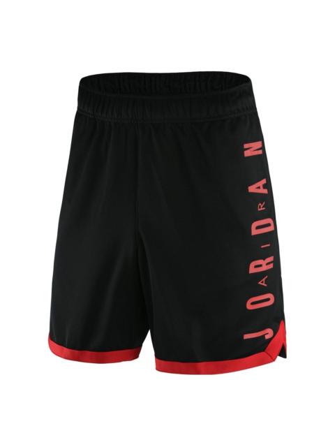 Jordan Men's Air Jordan SS22 Alphabet Logo Breathable Quick Dry Elastic Waistband Sports Shorts Black DQ591