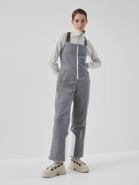 Bonded wool flannel mountain jumpsuit with Thermore® padding and monili