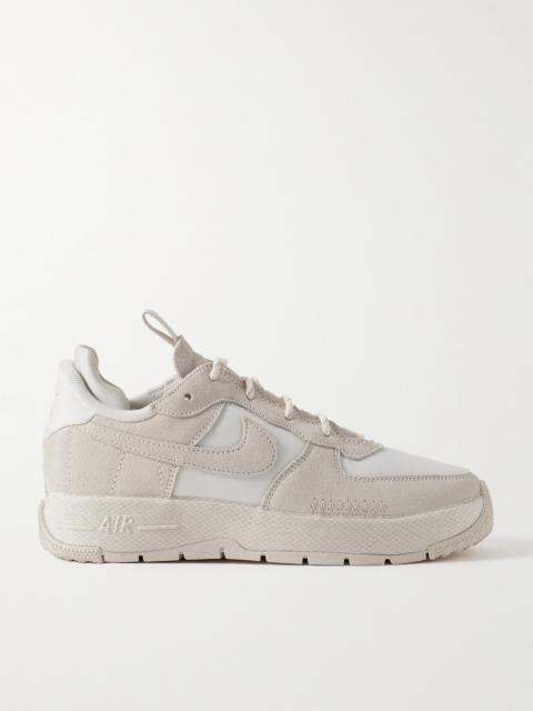 Nike Air Force 1 Wild Suede And Mesh Sneakers