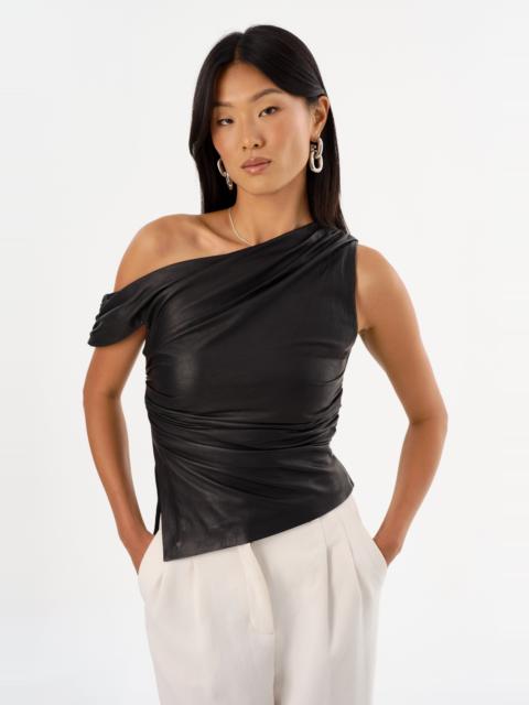 LAMARQUE SANNE | Leather Draped Top