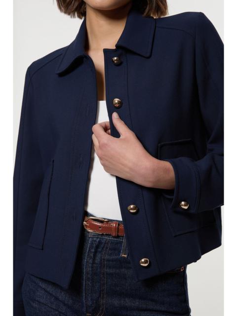 KAREN MILLEN Compact Stretch Button Front Tailored Jacket
