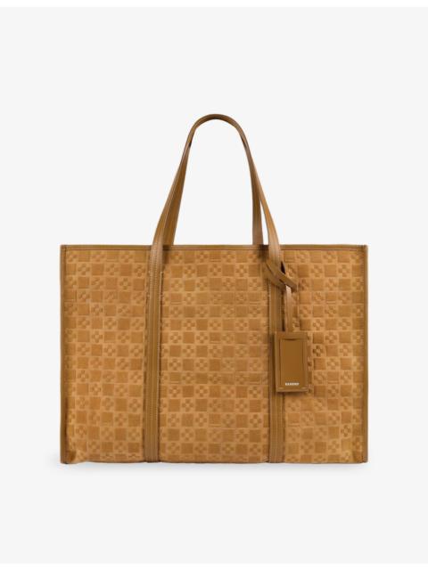 Sandro Square Cross Leather Shopping Bag
