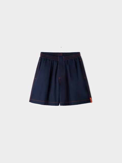 SUNNEI ELASTIC SHORT PANTS / mid washed denim