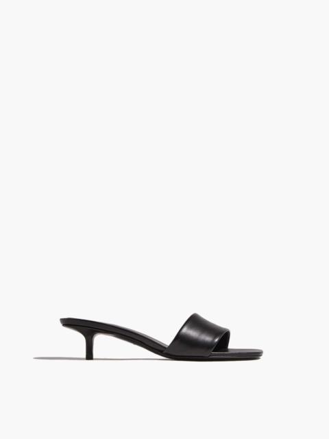 Loulou de Saison Andy Kitten Heel Mules in Black