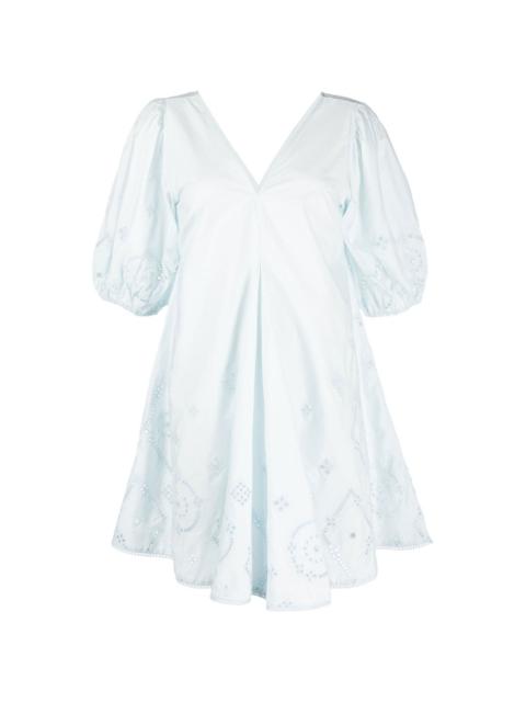 laser-cut organic cotton dress