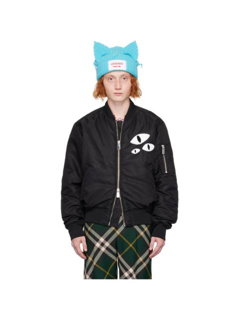 CHARLES JEFFREY LOVERBOY Black Varsity Bomber Jacket