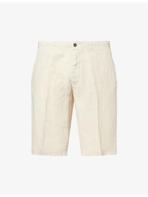 CORNELIANI Knee-Length Linen Shorts