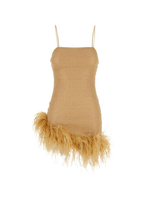 Oséree Lumière Plumage sleeveless mini dress