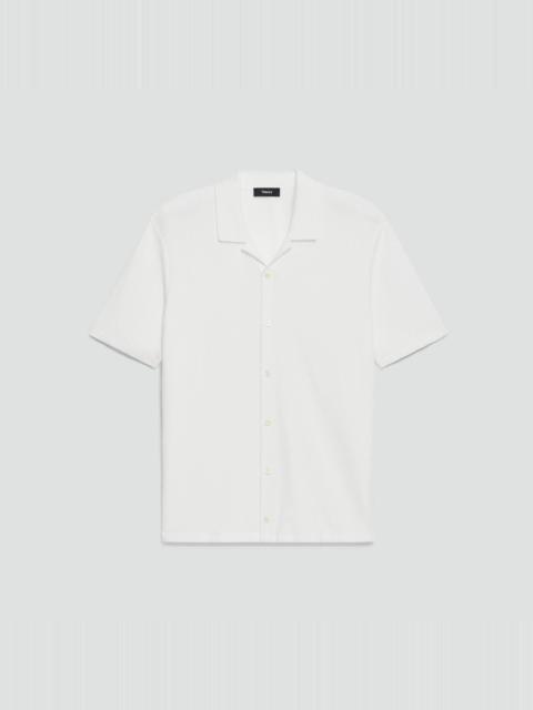 Theory Short-Sleeve Button-Up Shirt in Light Bilen
