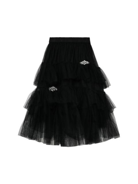 tulle tiered skirt