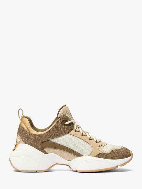MICHAEL KORS Bowie Signature Logo and Mesh Trainer