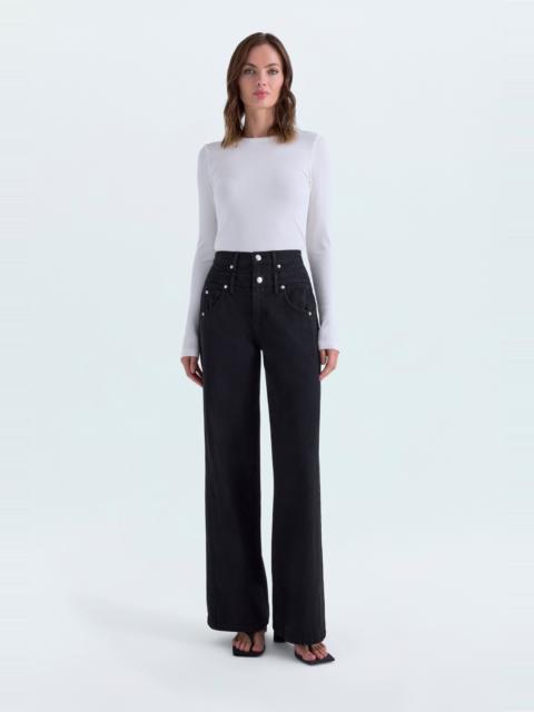 PISTOLA CALEB HIGH RISE STACKED WAIST JEAN - MIDNIGHT HOUR