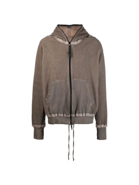 metallic-trim detail hoodie