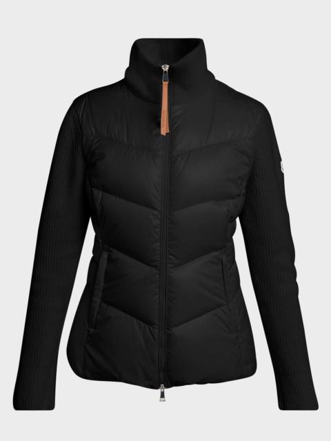 Puffer Knit Cardigan