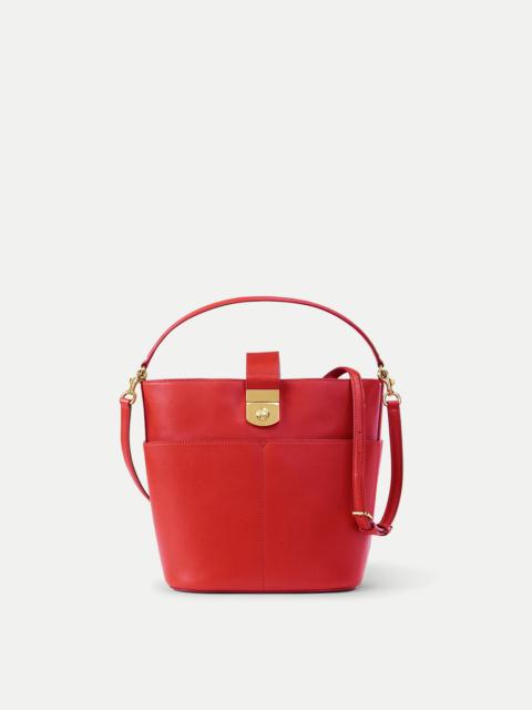 SMALL CREST LOCK BUCKET BAG