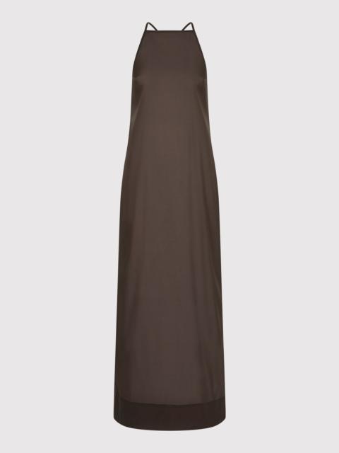 Transparent Column Dress - Black Olive