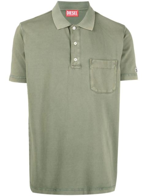 short-sleeved cotton polo shirt
