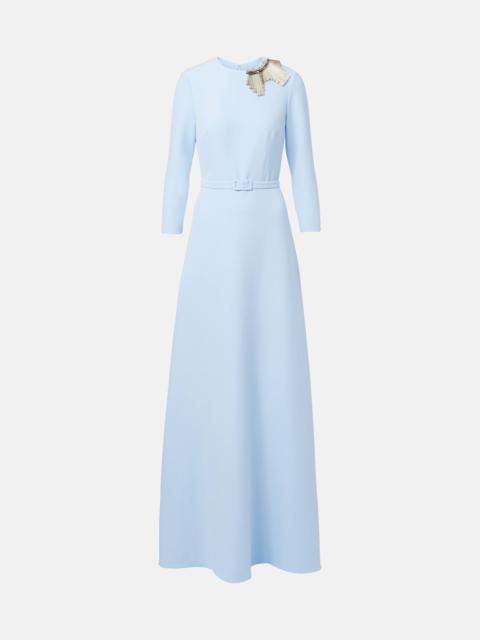 Safiyaa Embellished crêpe gown