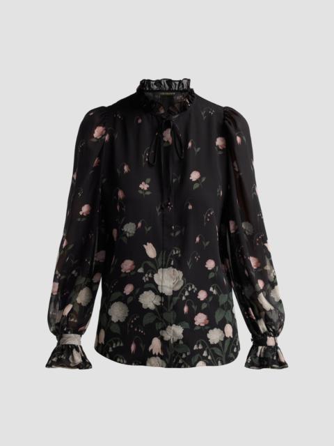 KOBI HALPERIN Women's Jack Floral Chiffon Blouse - Black Multi
