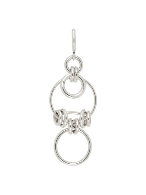 Silver Multi Ring Boucle Single Earring