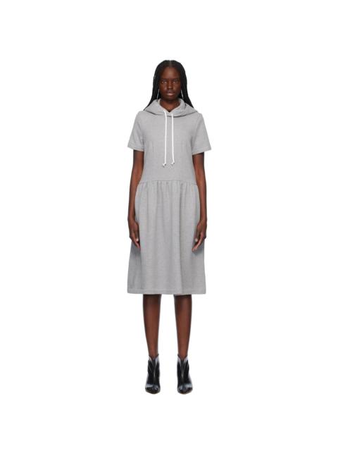 Comme des Garçons GIRL Gray Cotton Back Pile Midi Dress