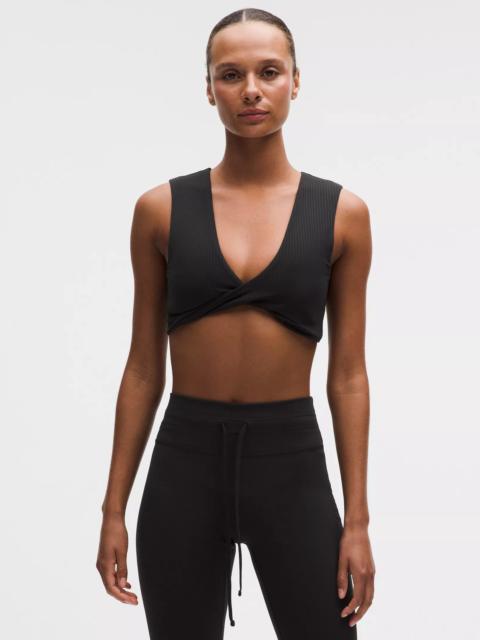 lululemon Ribbed Nulu Twist-Front V-Neck Bra *Light Support, B/C Cup