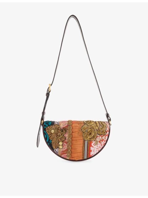 Dries Van Noten Embroidered Cotton Crossbody Bag