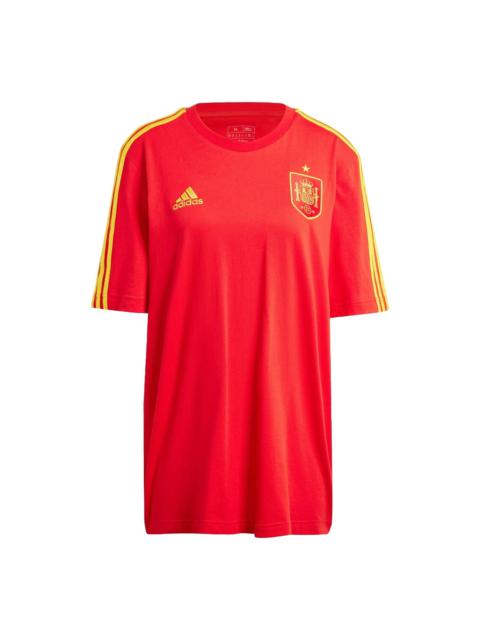 adidas Spain DNA 3-Stripes Football T-shirt Asia Sizing 'Red' IU2125