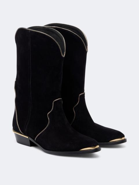 Isabel Marant Elbini suede cowboy boots