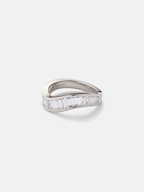 ANITA KO Wave 18kt white gold ring with diamonds