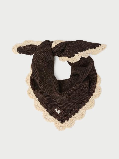 LOEFFLER RANDALL Monty Brown/Cream Knit Bandana