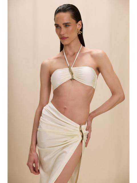 PatBO MARTINA LYCRA BUCKLE BIKINI TOP