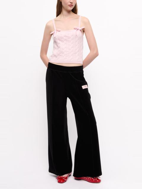 GANNI HEAVY VELOUR PANTS