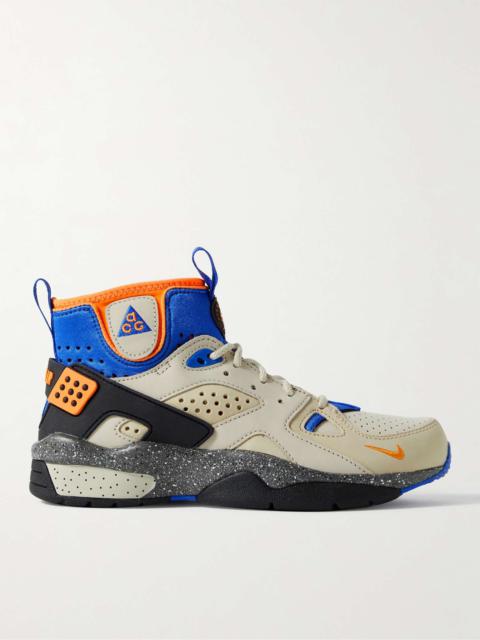 ACG Air Mowabb Suede, Neoprene and Rubber High-Top Sneakers