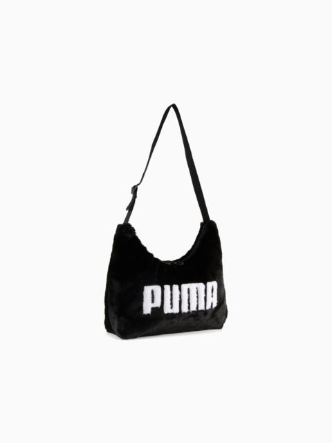 PUMA UP Faux Fur Slouchy Hobo Bag Youth