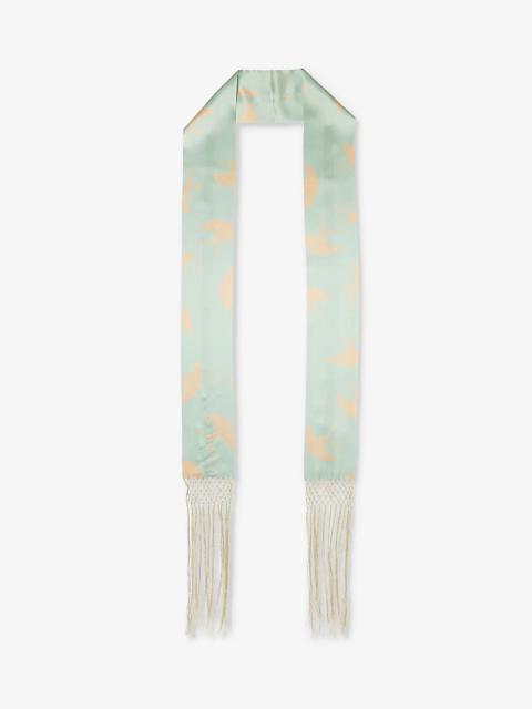 Graphic-print silk scarf