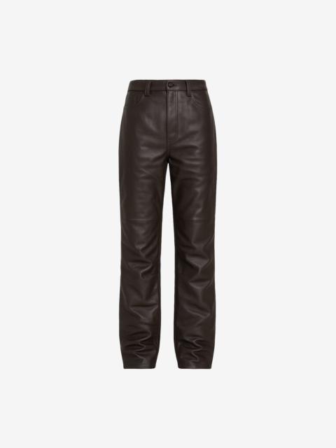 The Frankie Shop Dalston Leather Pants - Vintage Brown