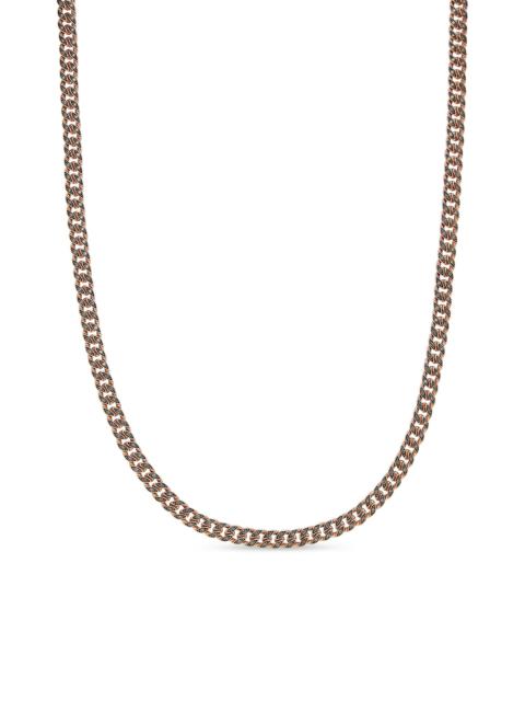 DAVID YURMAN Men's Curb Chain Necklace in 18K Rose Gold, 6MM - Cognac Diamond
