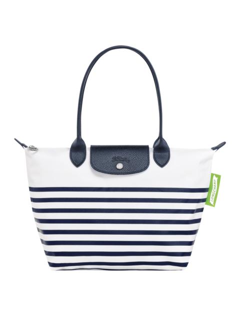 Le Pliage Collection M Tote bag Navy/White - Canvas (L2605HDF165