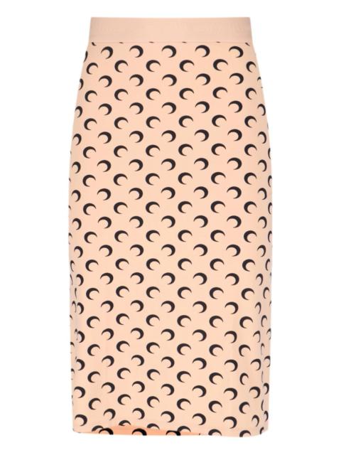 Marine Serre moon print midi skirt
