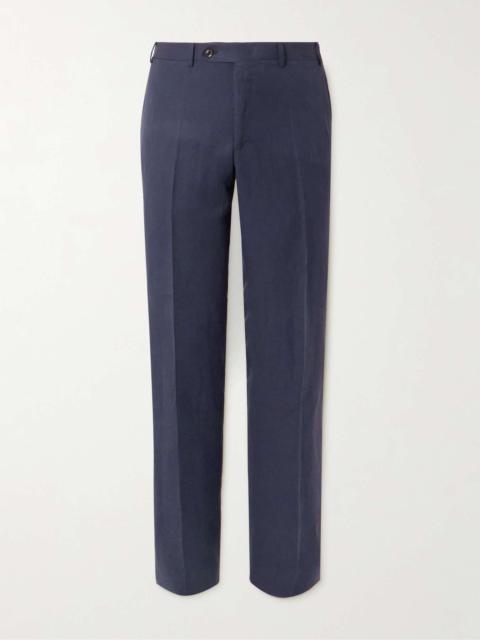 Slim-Fit Straight-Leg Linen and Silk-Blend Suit Trousers