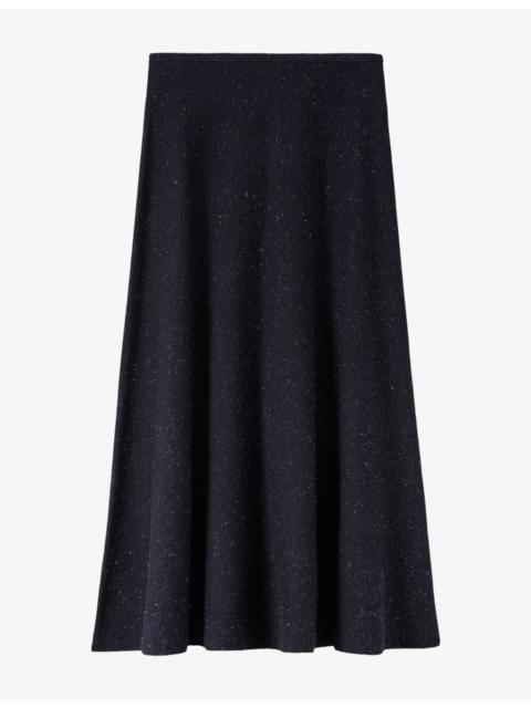 WHISTLES Annie Sparkle Knitted Midi Skirt