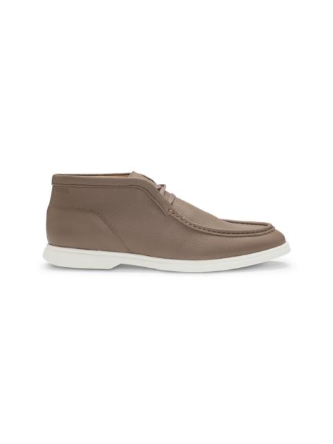 BOSS DESERT BOOTS IN TUMBLED LEATHER WITH APRON TOE