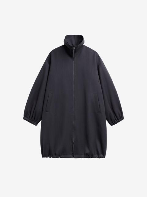 The Frankie Shop Joelle Zip-Up Overcoat - Dark Grey
