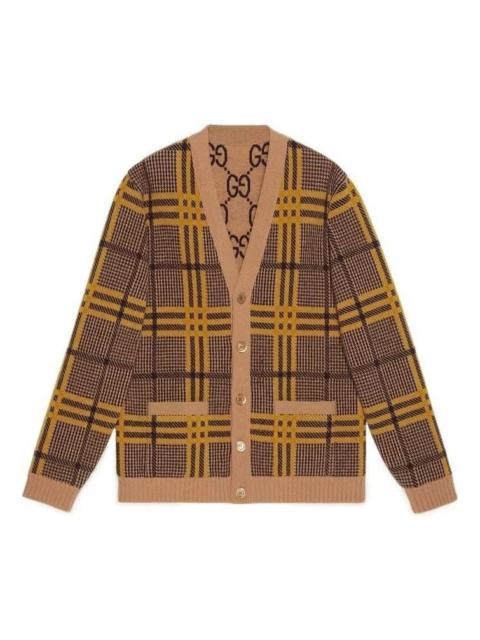 GUCCI Reversible knit wool cardigan
