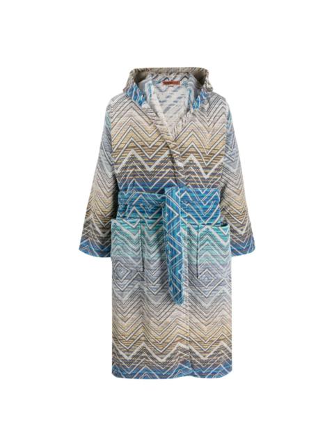 Missoni zigzag-print towel robe