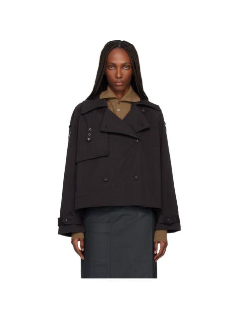 Proenza Schouler Black Proenza Schouler White Label Yasmin Cropped Trench Coat