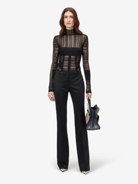 Alexander McQueen Women's Tailored Bootcut Trousers in Black