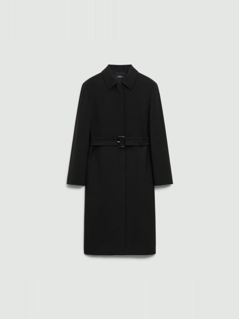 Theory Slim Car Coat in Admiral Crepe